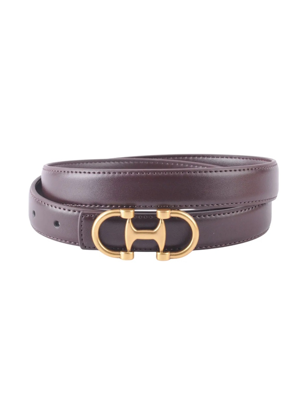 Most Wanted USA Horsebit Buckle Brown Napa Leather Belt